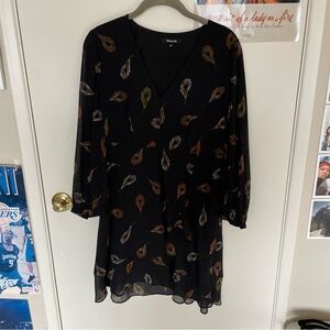 Madewell Black Chiffon Dress